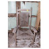 Wooden Rocking Chair with String Back and Bottom