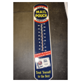 Mail Pouch Chew Tobacco Metal Thermometer
