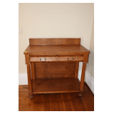 Tiger Oak Quarter Sawn Library Table with (2) Drawers