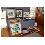 Framed Prints, Autographed George, Barbara Bush Photo, and 1976-77 UK NCAA Champions Print