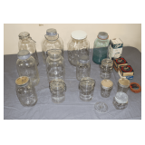 Half Gallon, Quart, and Pint Canning Jars; Zinc Lids, and Rubber Seals