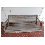 Treated Wood Porch Swing with Cushion