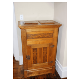 Oak Ice Box on Wheels