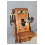 Antique Crank Telephone and 1949 Phonebook