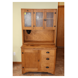 Georgia Pacific Oak Hoosier Cabinet on Wheels