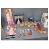 Supersize Barbie, Millennium Barbie, Fisher Price Loving Family, Pac Man 2 Game, Card Games, Rubik's Cube, and Johnny Lightning Car