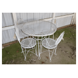 Wrought Iron Table and (4) Chairs