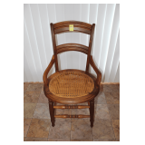Eastlake Style Woven Cane Bottom Wooden Chair