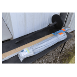 Umbrella Stand with 5 Ft. Umbrella and 3 1/2 Inch Patio Vinyl Vertical Blinds