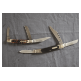 Schrade 'Old Timer' and 'Uncle Henry' 3 Blade Folding Pocket Knives