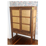 Wooden Pie Safe with Punched Tin Ventilated Panels