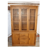 Dixie Furniture Two-Piece China Wooden Cabinet with Light