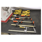 Quick-Grip Curved Bar Clamp, Bessey Bar Clamp, and Cal-Hawk Bar Clamp
