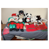 Stuffed Animals, Christmas Towels, and Placemats