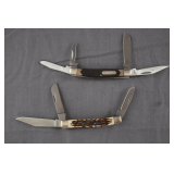 Schrade 'Old Timer' 4 Blade Folding Pocket Knife and Schrade 'Uncle Henry 3 Blade Folding Pocket Knife