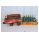 Coca Cola Wagon and (24) Coca Cola Bottles