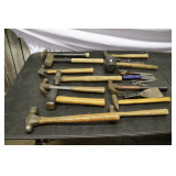 Hammers, Ball Peen Hammers, Mallets, Rubber Mallet, Spackle Knife, and Misc.