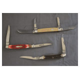 (2) German Eye and (1) Razor Edge 2 and 4 Folding Pocket Knives