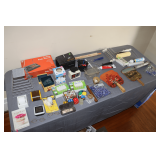 Desktop Radio Scanner, Canon Photura Camera, Light Bulbs, Dice, Foods Scales, Fans, Wire Rim Glasses, Office Supplies, and Paint Supplies