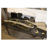 Doskocil Hard Shell Pistol Case, (4) Soft Shell Rifle Cases, (5) Soft Shell Pistol Cases, (3) Gun Locks, and Soft Shell Pistol Briefcase