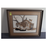 Framed Gene Gray 'Wildcat' Print