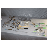 Kitchen Utensils, Meat Cleaver, Nut Cracker, Skewers, and Silverware