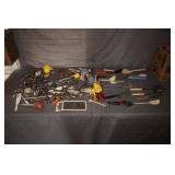 Cookie Cutters, Pizza Cutter, Measuring Cups, Grader, Forks, Spoons, and Misc. Kitchen Utensils