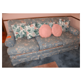 Decorative Floral Couch with (7) Pillows