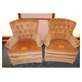 (2) Woodmark Originals Swivel Cushioned Arm Chair