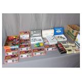 Road Champs Diecast Collection Kenworth and Mack Trucks, (6) Chevron Commemorative Classics Die Cast Metal Replicas, ERTL 150 Years Case IH 1/64 Tractor Trailer, Winross 1/64 Die Cast Double Trailers,