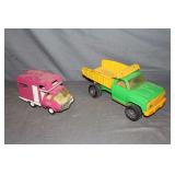 Tonka 13190 Dump Truck and Tonka Camper Truck Van