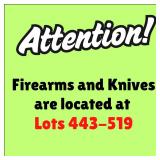 FIREARMS AND KNIVES BEGIN AT LOT 443