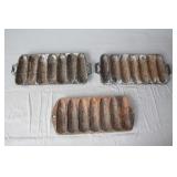 (2) 12.5 in. Cast Iron Cornbread Stick Pans