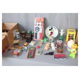Limited Edition Upper Deck Michael Jordan Street Caps, Premier 4 Coin Registering Bank, Pillsbury Doughboy, Kellogg's Walt Disney Mickey Mouse Bobble Head, Wood Carved Classic Old Time Car Replica, So