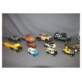 Tonka Red Wallace Race Team Van, Tonka Mini Pickup Truck, Tonka Mini Semi Truck Cabs, Tonka Mini Vans, and Misc.
