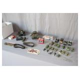 Bigfoot Remote Command Monster Truck, U.S. Remote Control Army Tank, Miasto Arm Toy Vehicles, Paper U-Haul Coin Bank, G.I Joe Dog Tags, and Misc.