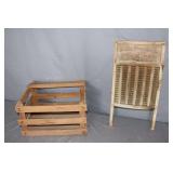 National Washboard Co. Washboard and Wooden Box
