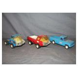 Tonka Jeep Pickup Truck, Tonka Pickup Truck, and Tonka Transport Truck