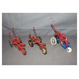 International Harvester McCormick 2 Bottom Plow, Case 2 Bottom Plow, and McCormick-Deering Genius No. 8 2-Bottom Plow