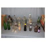 Vintage One Gallon Glass Jugs, Glass Cake Plate Stand, Glass Candy Dish, Glass Bottles, Coors Light Bat Bottle, and Misc. Glassware