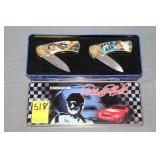 Dale Earnhardt NASCAR Collector Pocket Knives and Tin Set