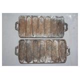 (2) 12.5 in. Cast Iron Cornbread Stick Pans