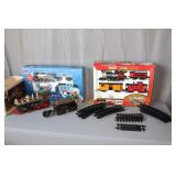 The Great American Express Smoking Engine Trains, Train Track Pieces, Rudolph The Island of Misfit Toys Red Nose Express, and J.B. Turner Train and Coal Cart