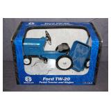 ETRL Ford New Holland TW-20 1/8 Scale Pedal Tractor and Wagon