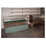 (2) Display Cabinets on Wooden Stands
