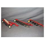 ERTL 7 Bottom Plow, ERTL International 4 Bottom Plow, and ERTL Massey-Ferguson 4 Bottom Plow