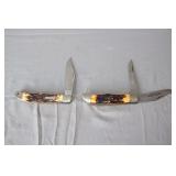 Camillus Sword Brand No. 26 Two Blade Pocket Knife, Schrade Uncle Henry LB8 Papa Bear One Blade Pocket Knife