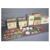 Lil Bo Peep Tin Litho Kitchen Toy Accessories, Tin Toy Hutch, and Metal Bread Box