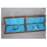 (2) Parker Cutlery Two Blade Kayak Pocket Knives with Wooden Display Boxes