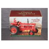 International Harvester Farmall 826 FoxFire Farm Model Tractor with Collectible Figurine